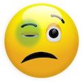 emoji with bruised eye